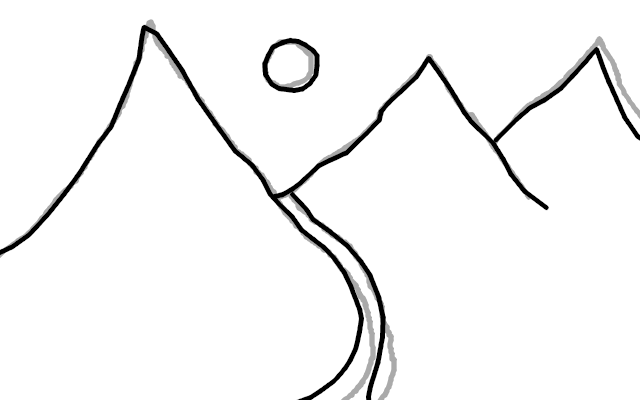Sketch - Mountainous Scenery