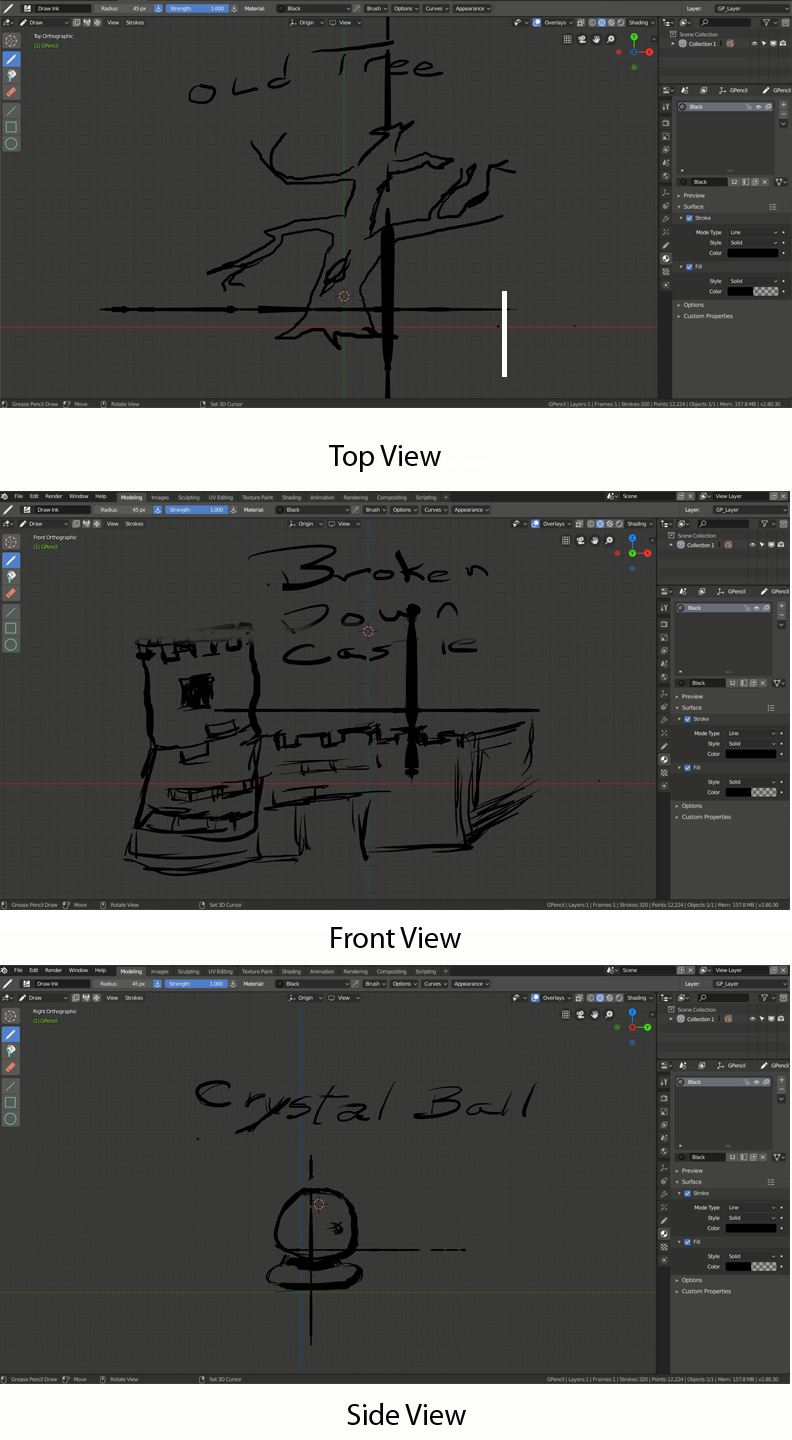 rendering - Grease pencil stroke on 3d objects disappears when