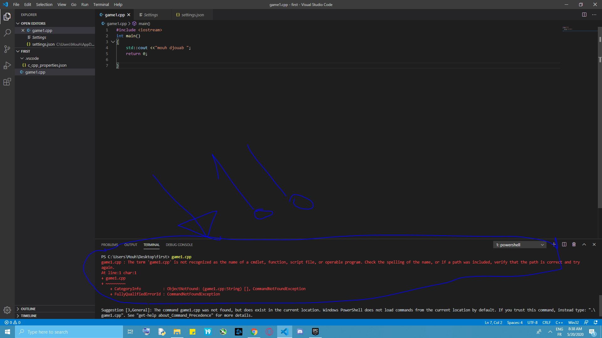 Error in the terminal when i debuging the the block of code - Ask ...