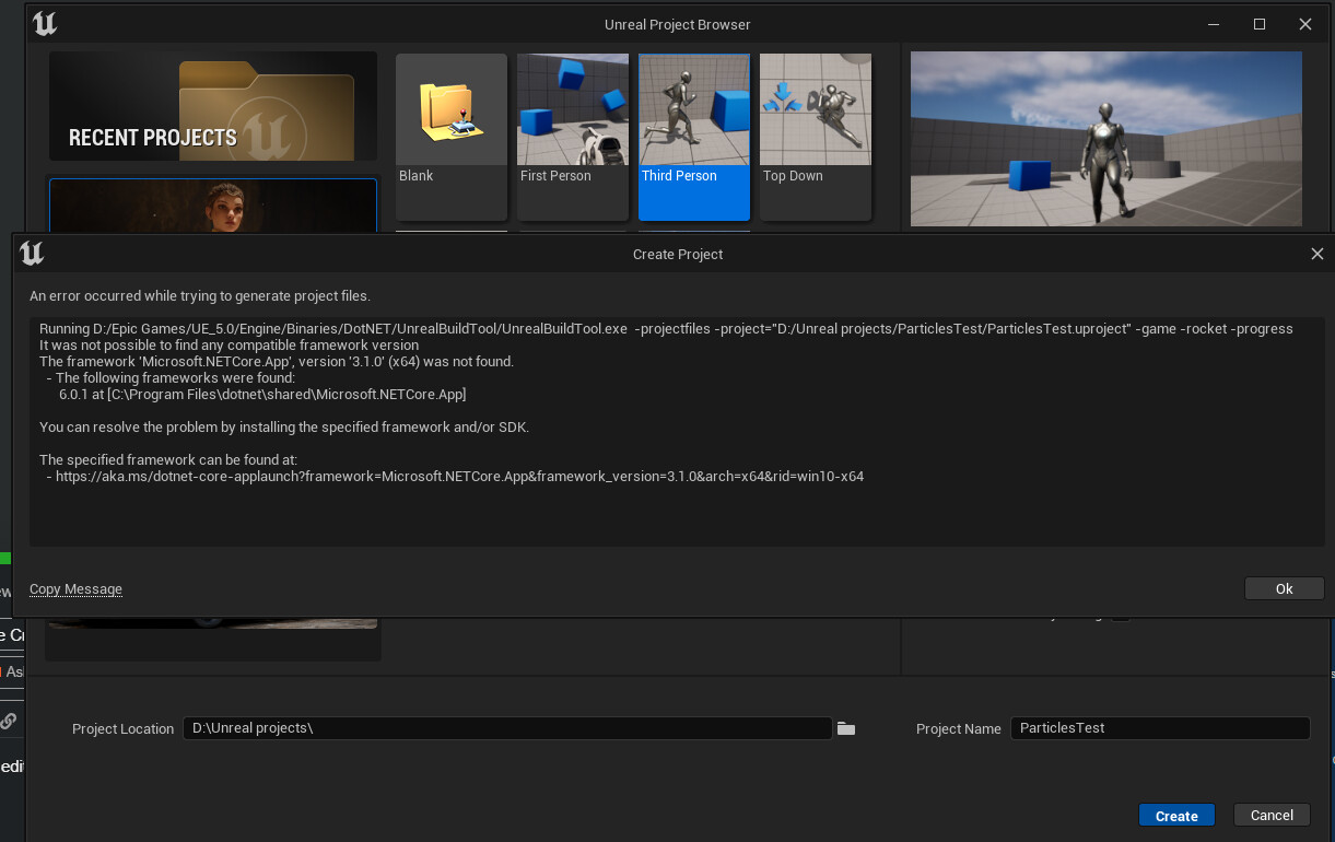 Problems While Creating a Project - Ask - GameDev.tv