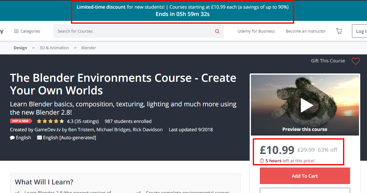Looking for Blender Course - Ask - GameDev.tv