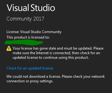 Visual Studio license expiration bug? - Ask 