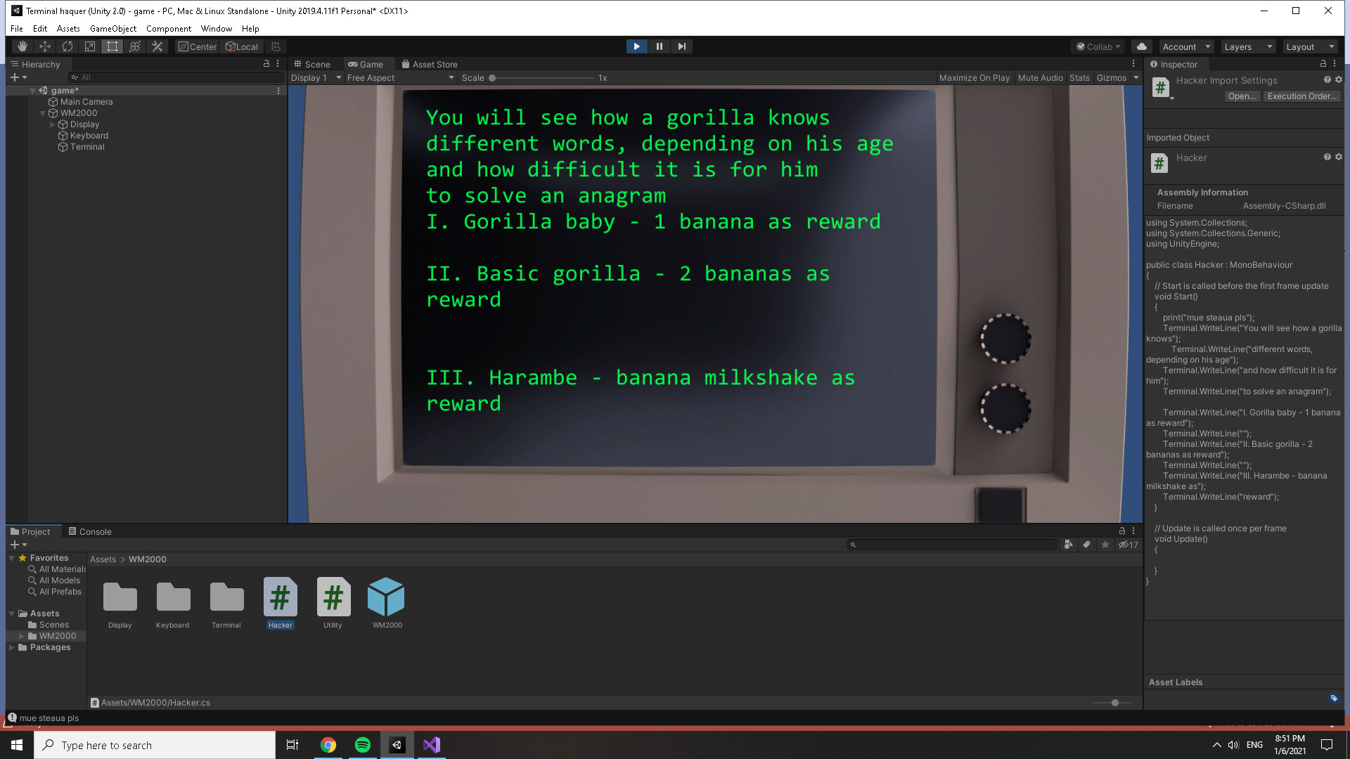 Terminal Hacker - Monke :) - Show - GameDev.tv