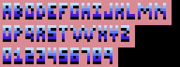 Font (alphabet+numbers)