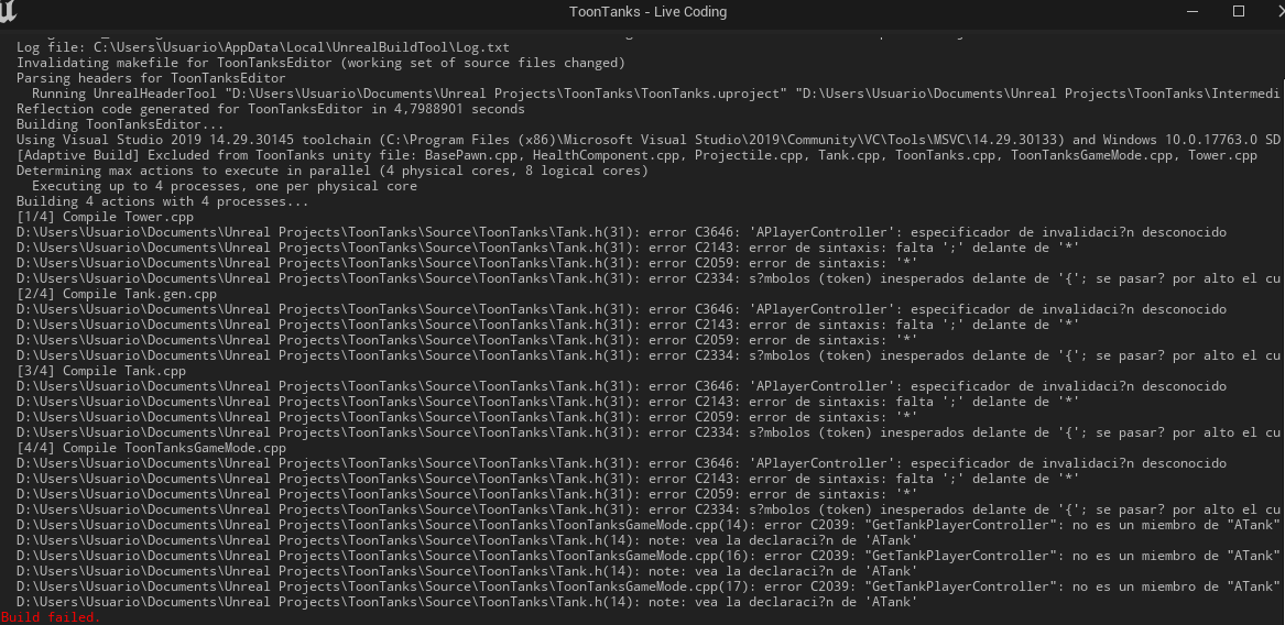 APlayerController is failing - Ask - GameDev.tv