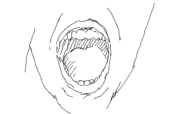 mouth open sketch