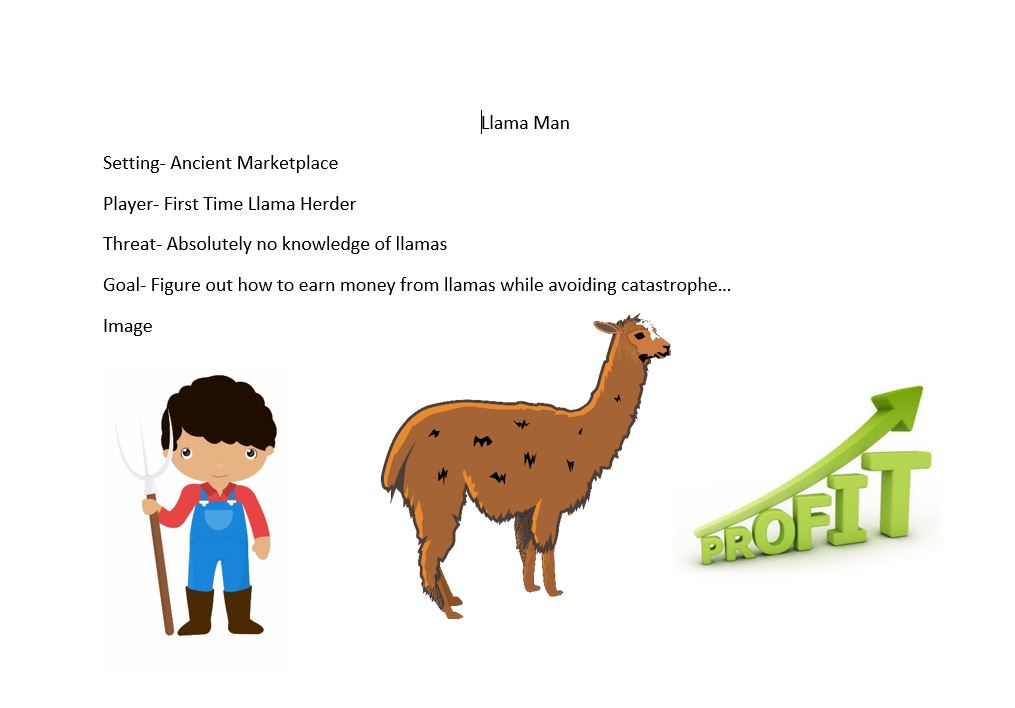 Llama Man Concept Photo