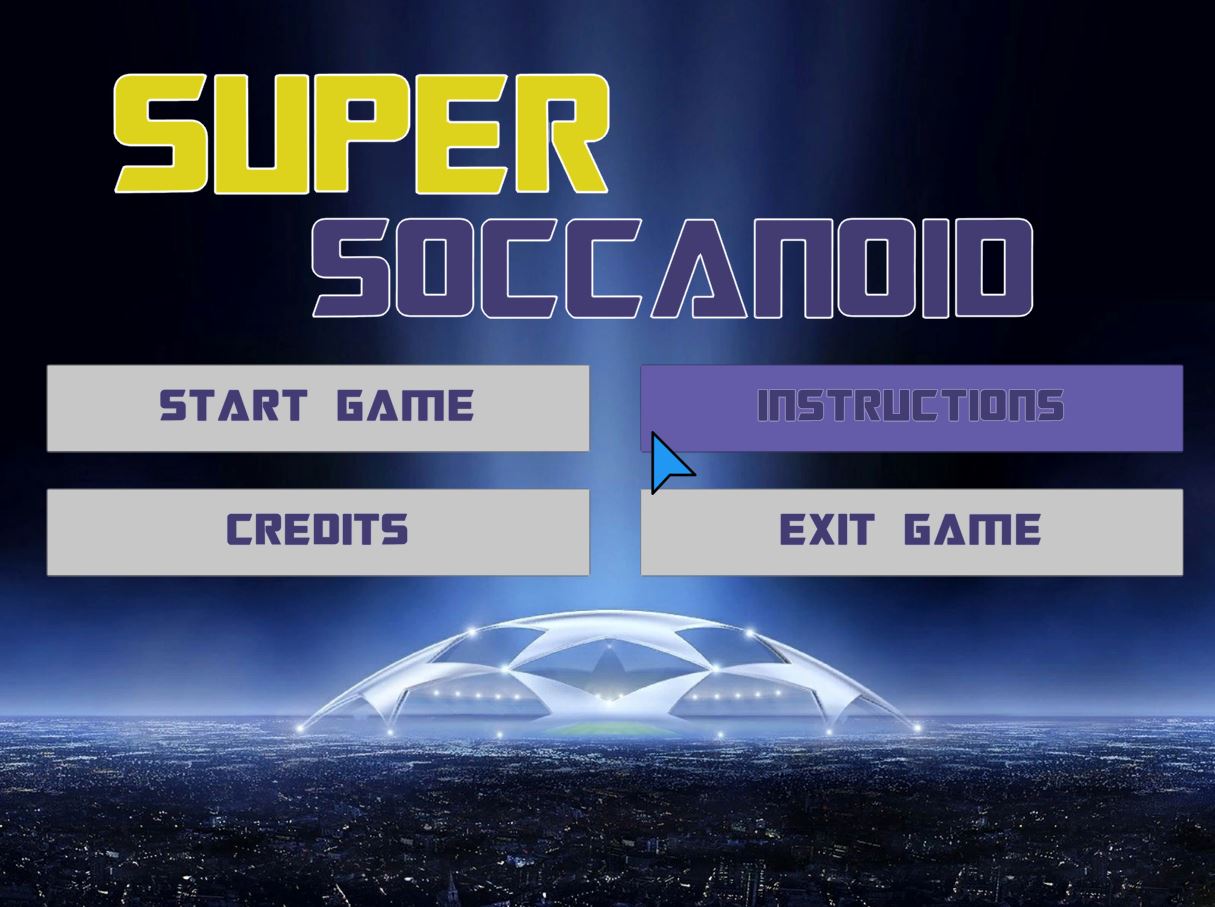 SuperSoccanoid main menu