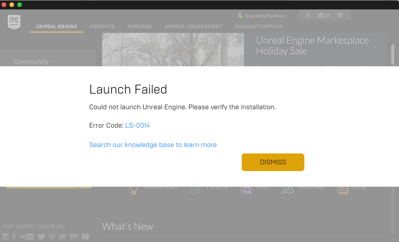 Launch Failed Could Not Launch Fortnite Please Verify Installation Ls 000 Launch Error Ls 0014 Talk Gamedev Tv