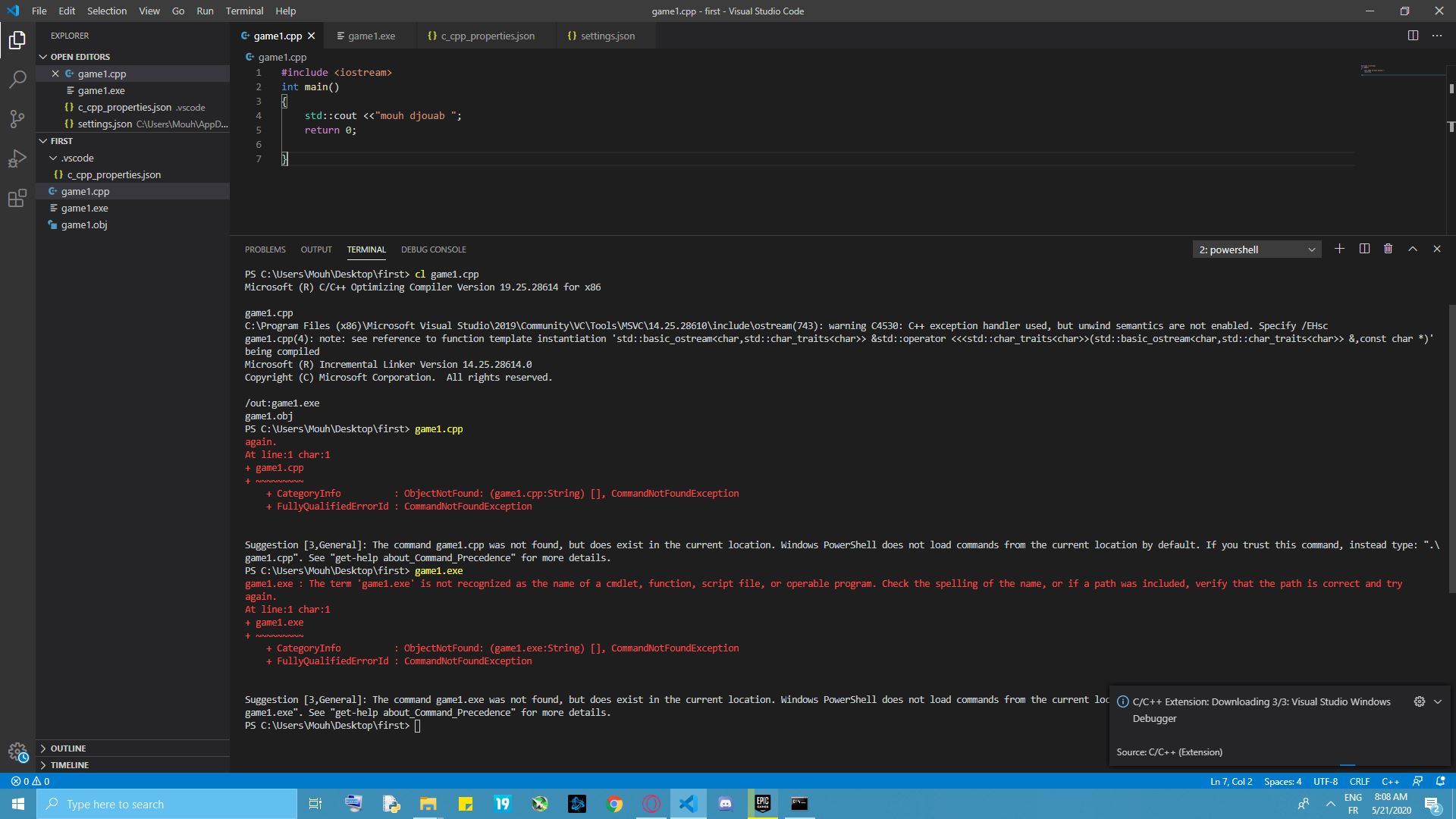 Error in the terminal when i debuging the the block of code - Ask ...