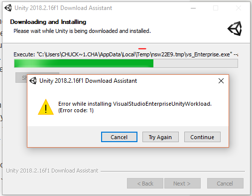 Trying to Install Unity and getting errors - Talk - GameDev.tv