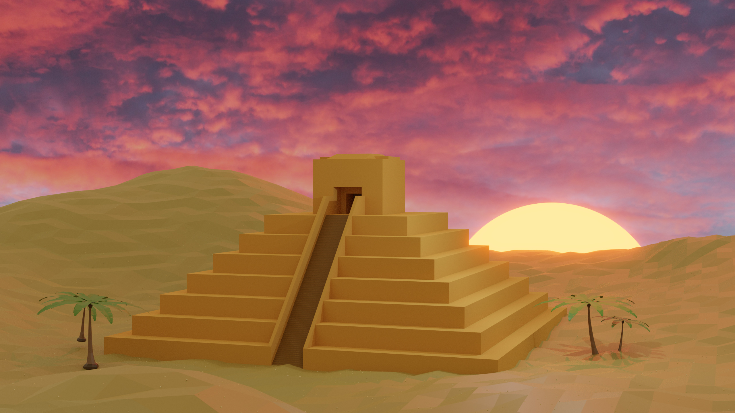 My pyramid (daylight and sunset scenes) - Show - GameDev.tv