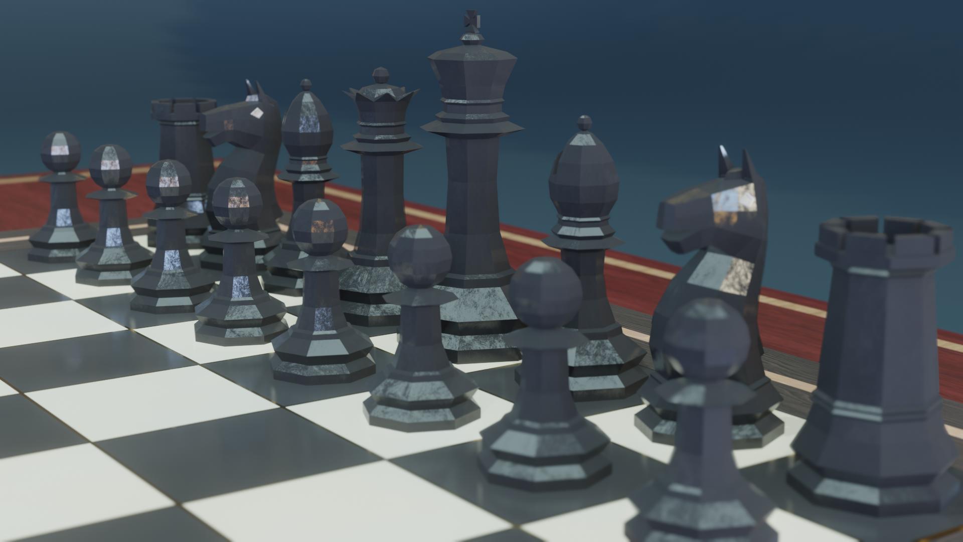 Final Renders of Chess Scene- Low Poly - Show - GameDev.tv