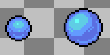highlight pixel art spheres