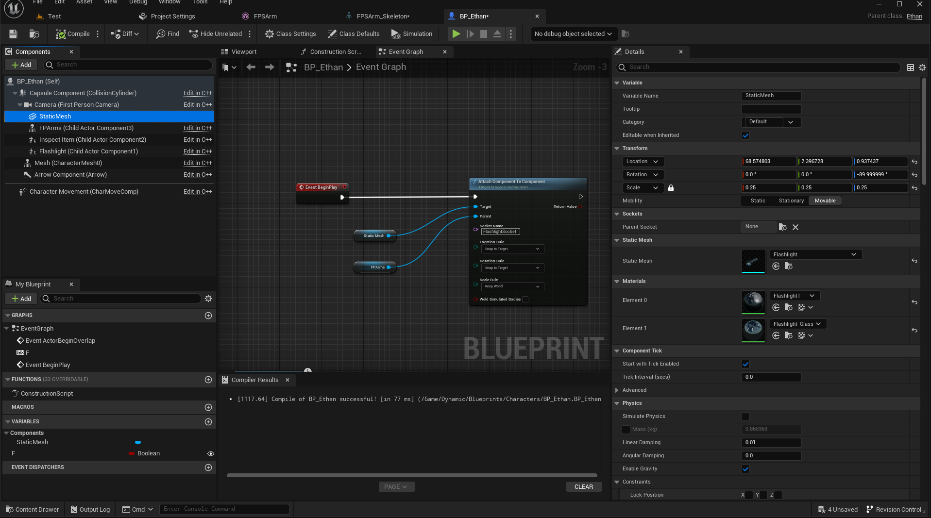 Mesh appears HUGE when I try to attach it to the socket - Ask - GameDev.tv