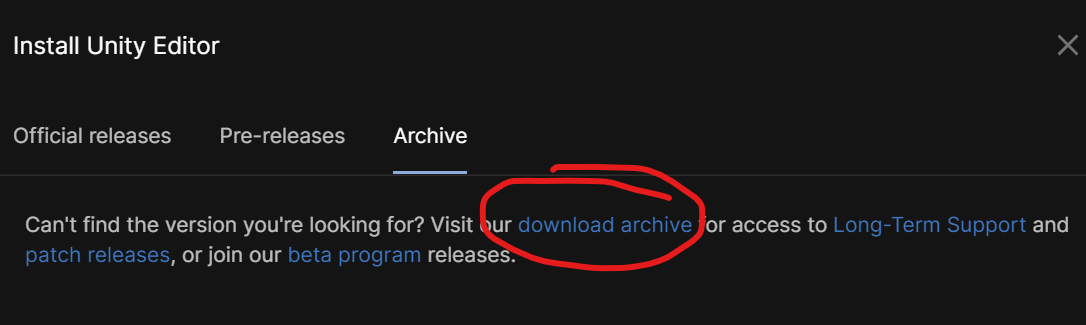 Unity version archived - Ask - GameDev.tv
