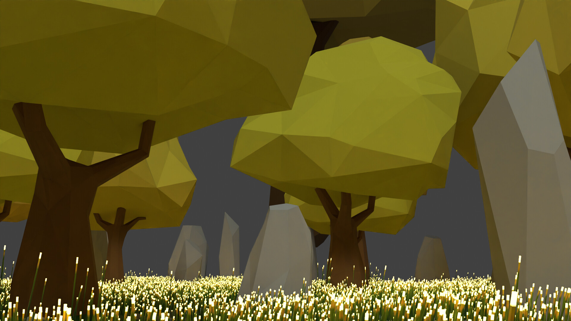 Geo Node Forrest - Low Poly - Show - GameDev.tv