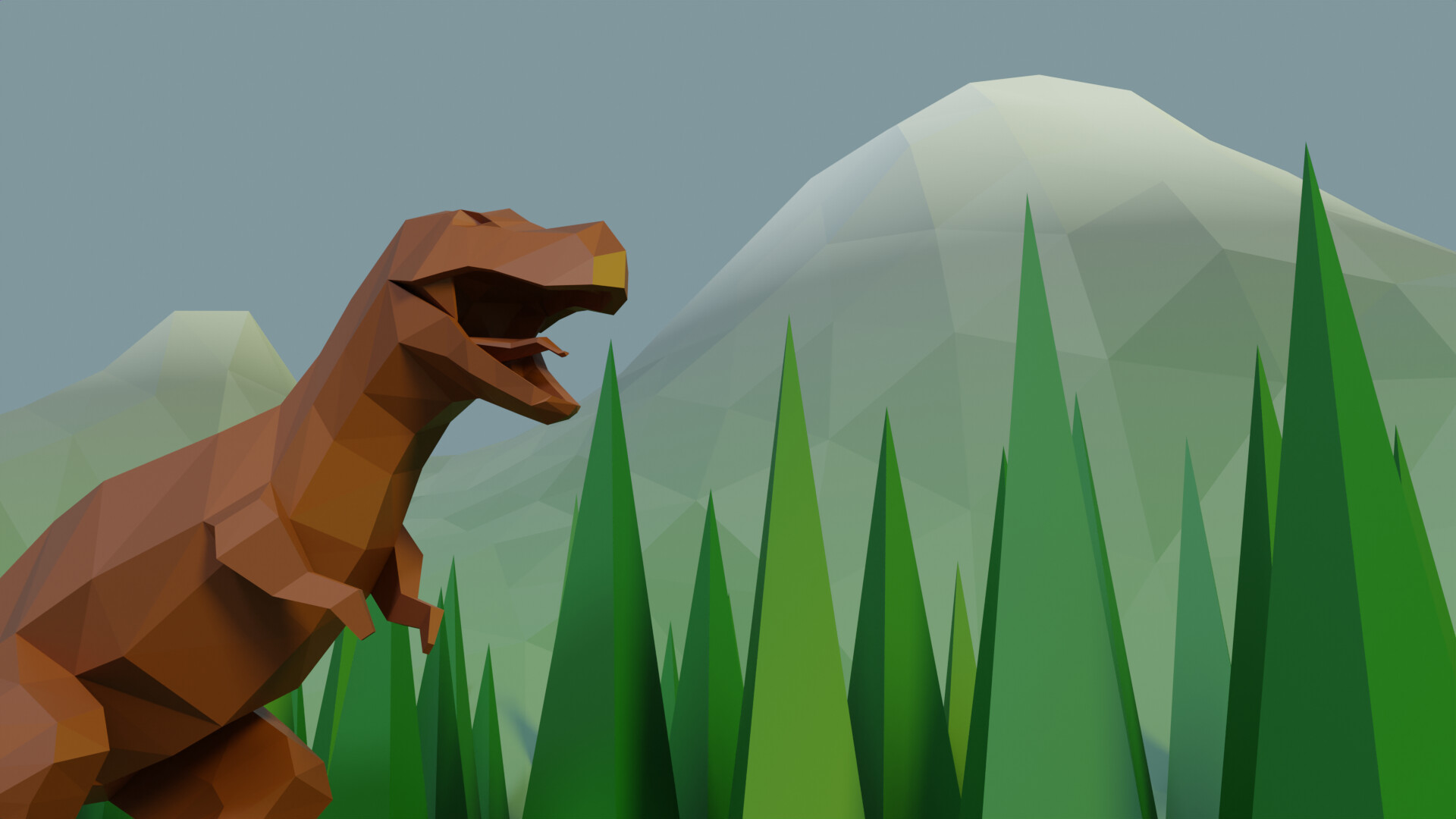 Low poly dino. Normal noise randomized Dino color - Show - GameDev.tv