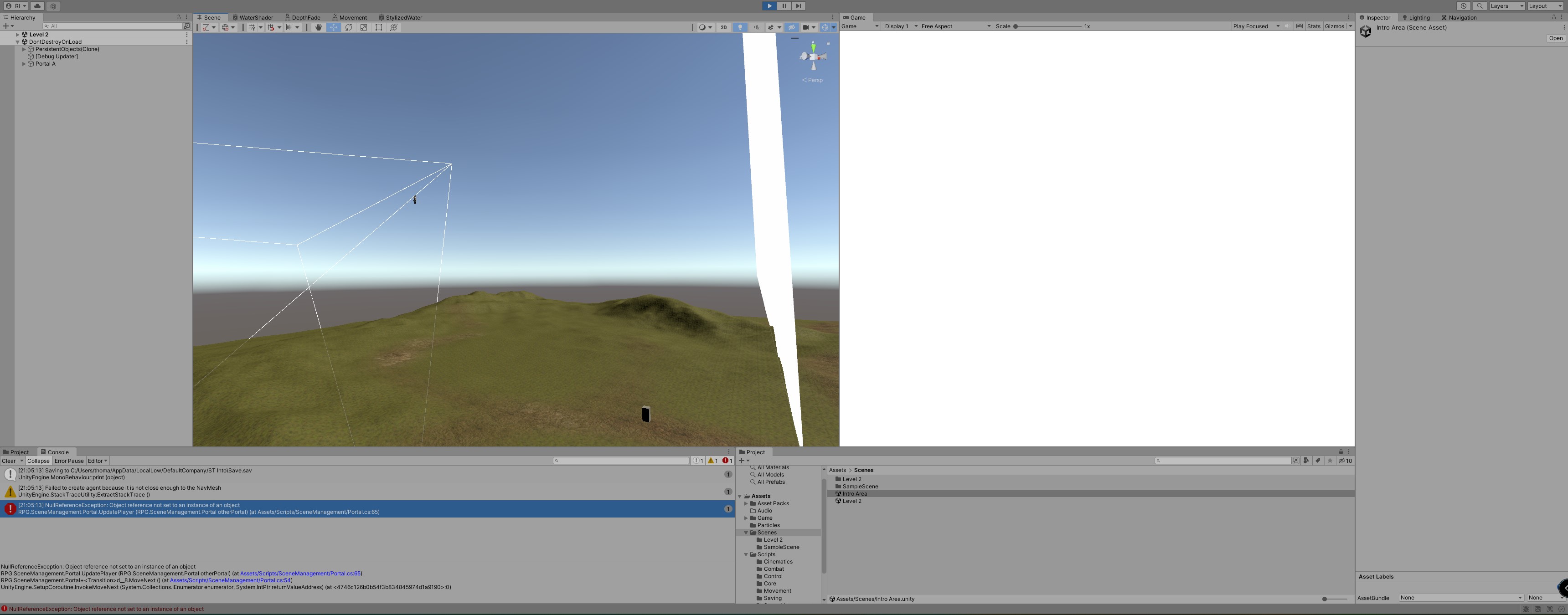 Portal issue when moving from one scene to the next - Ask - GameDev.tv