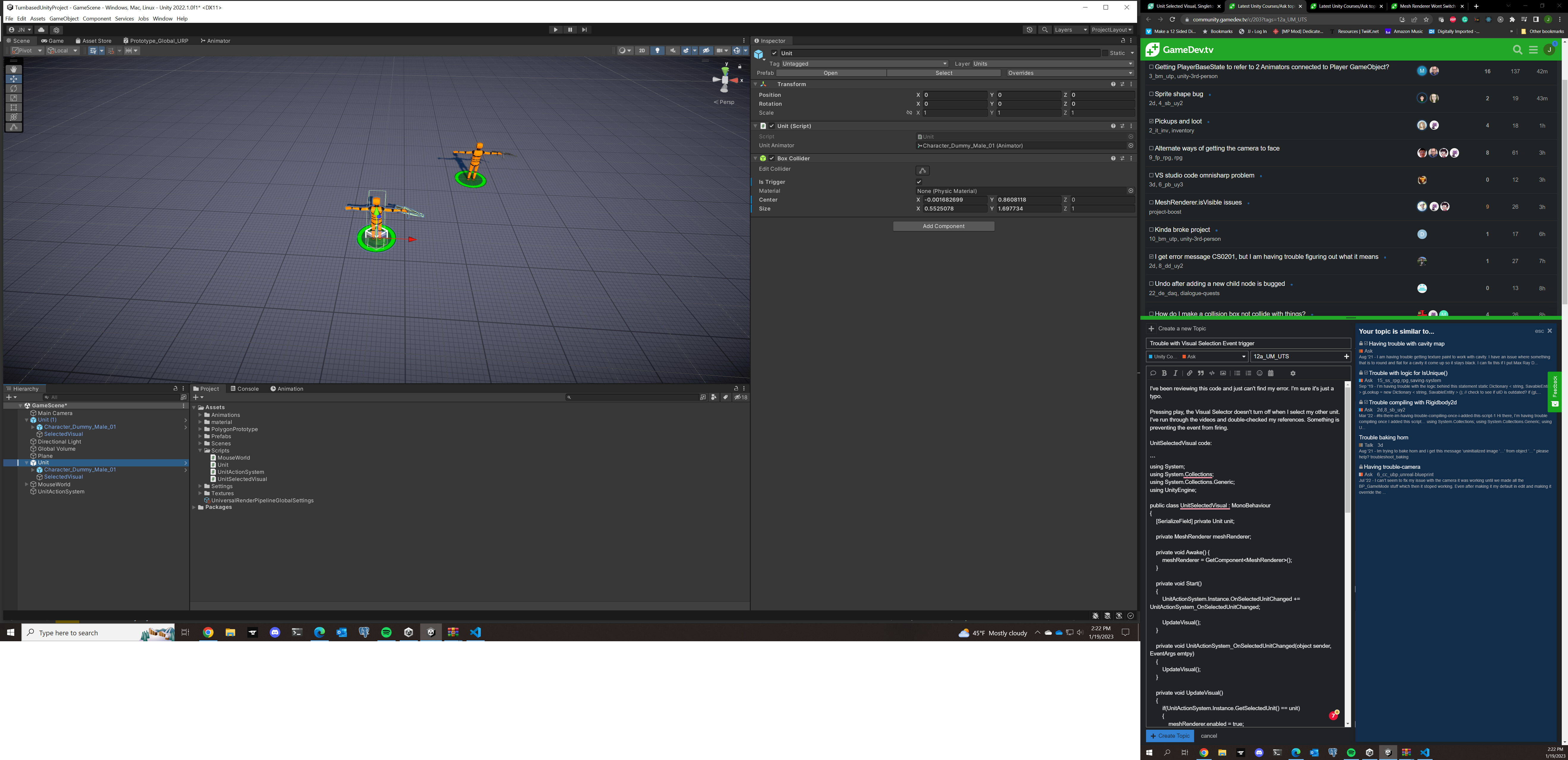Visual Event Trigger System Trouble with Visual Selection Event trigger - Ask - GameDev.tv