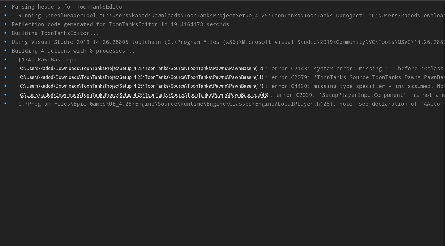 Compilation error - Ask - GameDev.tv