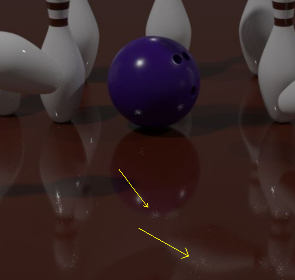 My bowling scene so far and some odd white pixels Show GameDev.tv