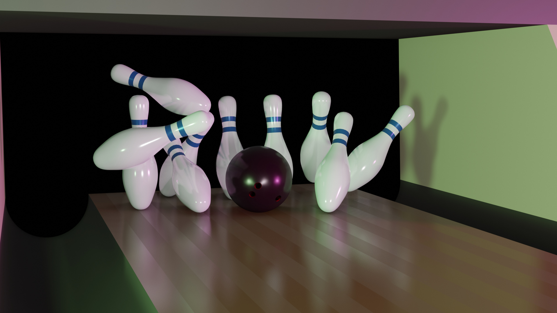 Bowling Scene Render Show GameDev.tv